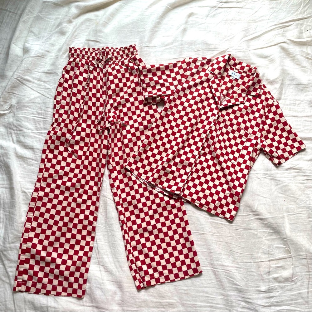 WRAY Long Lounge Set in Spice Check - XXS